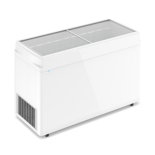 ЛАРЬ морозильный F 500 C серый (прямое стекло)