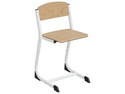 Стул школьный ученический 5-7 г/р "Логика" регулируемый (фанера, м/к белый)