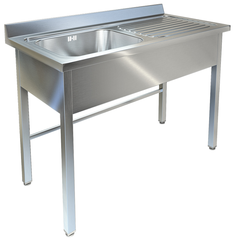 Ванна моечная с рабочей поверхностью  ВМ-32/657 Л нерж