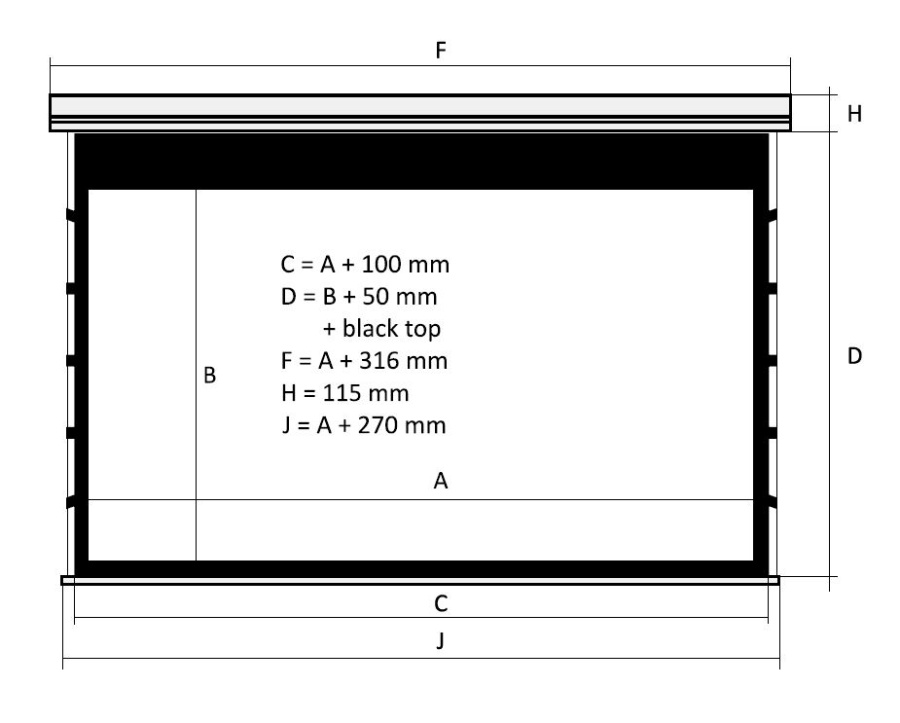 Kauber Red Label Tensioned BT Cinema 86" 16:9 107x190 дроп 80 см. Gray Pro