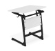 Cтол ученический белый снег/черный муар SHT-T-TN16/5-7