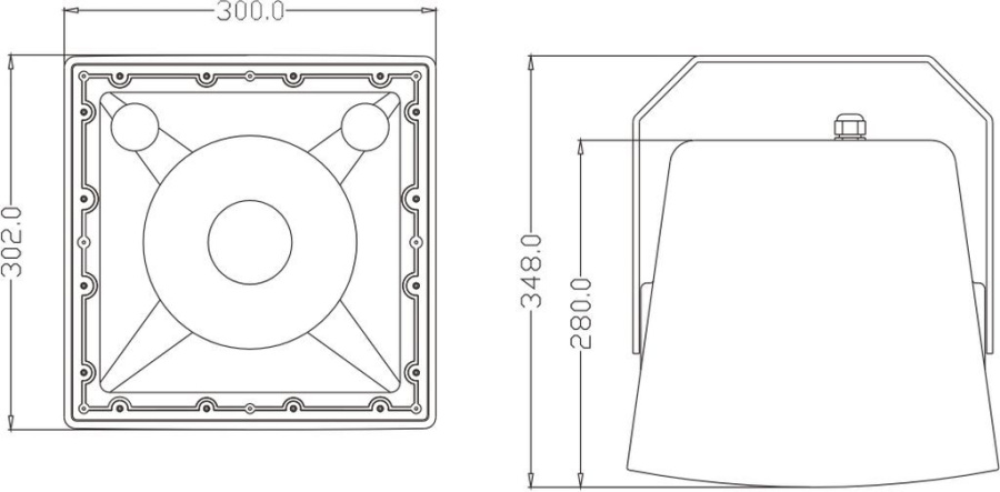 Коаксиальная 2-полосная акустическая система 8" FDB LT208 (цвет белый)