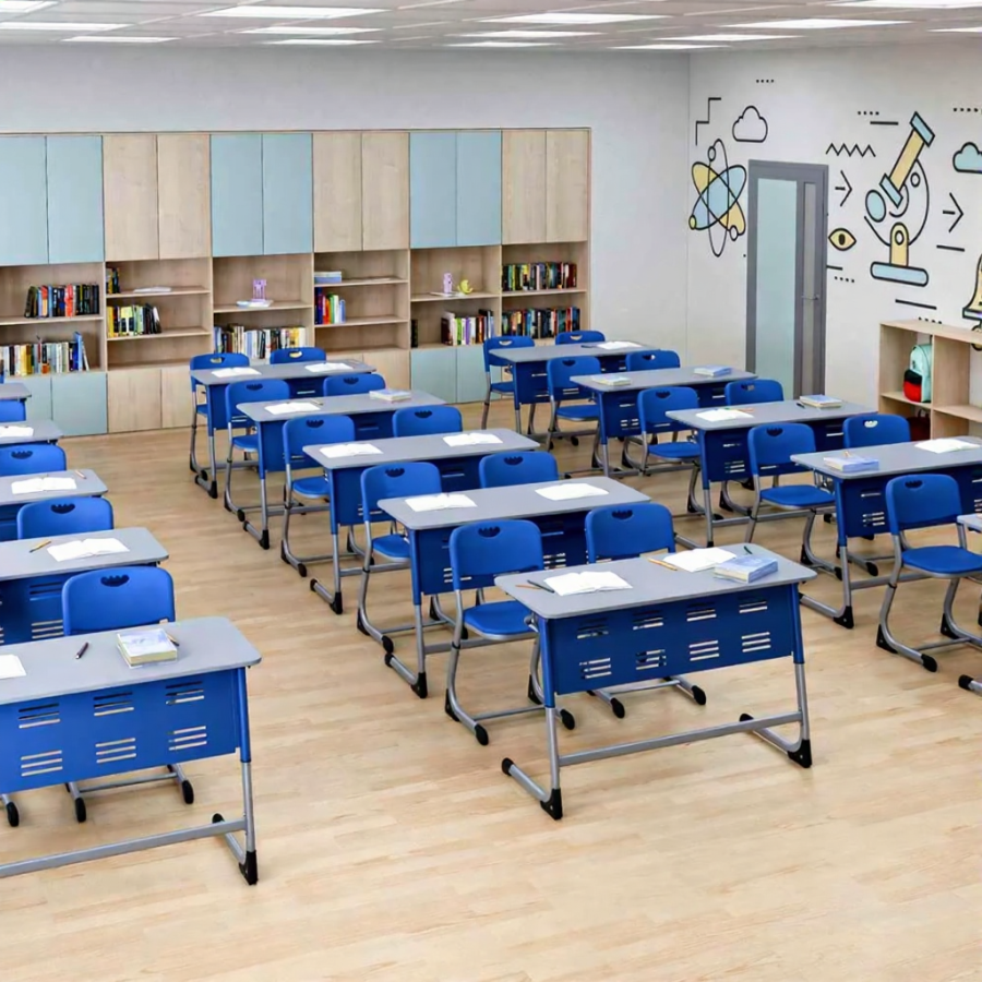 Парта 2М Smart с регулировка угла наклона/полкой (Перф. Экран)