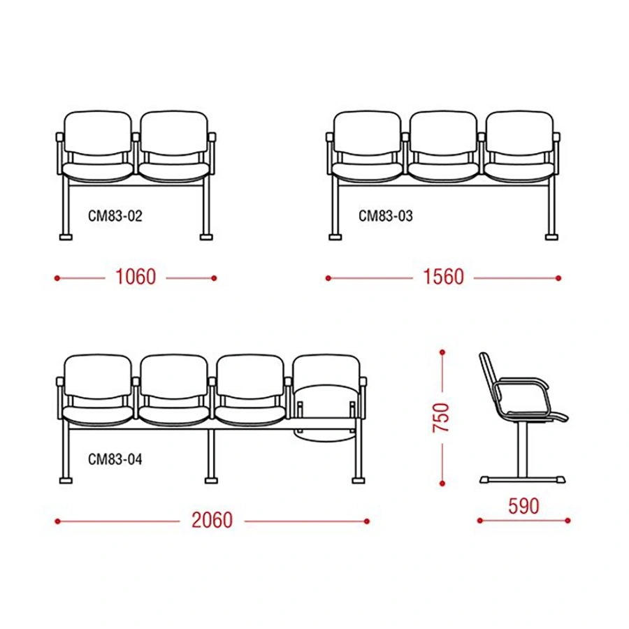 Многоместная секция Стандарт (модель CМ 83)
