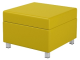 Пуф модульный на металлокаркасе 600х610х425 мм 790.П-Ж (обивка - экокожа желтый, м/к квадратная труба)