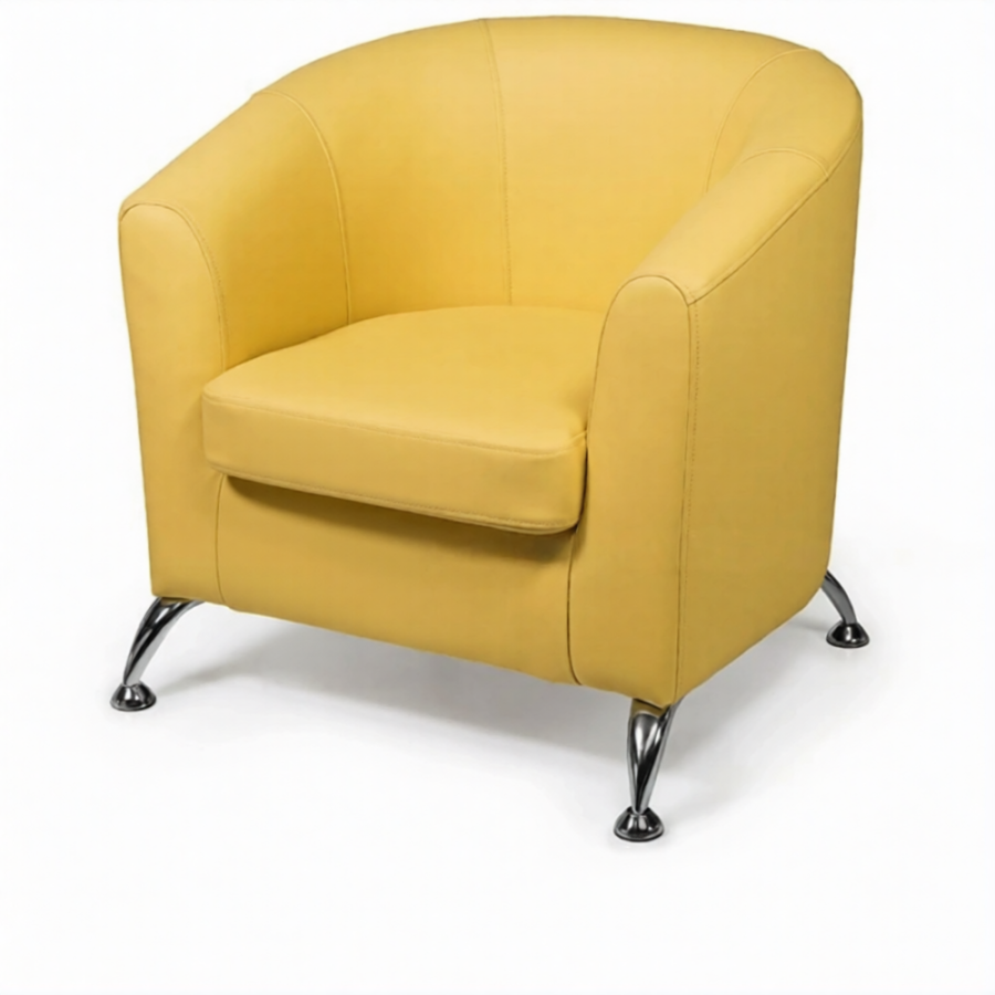 Диван-кресло ДО-7/1 (кожзам Эконом белый)