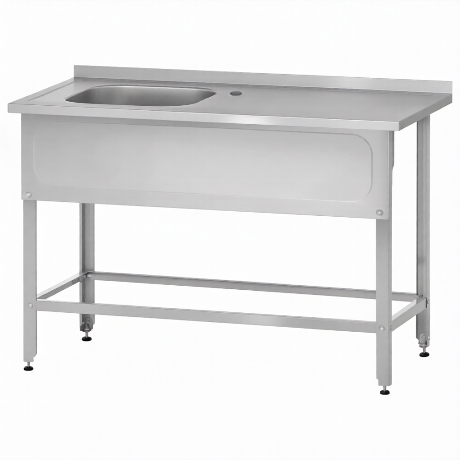 Ванна с рабочей поверх. РПЦн  860х1200х600 левое м/о 400, борт, экран (ножка угловая)