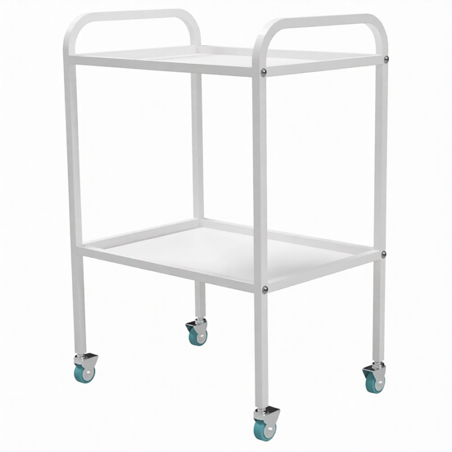 Стол медицинский инструментальный СМИ-02 (полки стекло, колёса пластик)